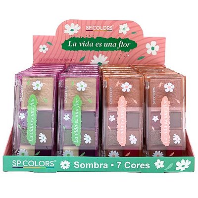 Paleta de Sombra La Vida Es Uma Flor SP Colors SP320 - Box c/ 24 unid