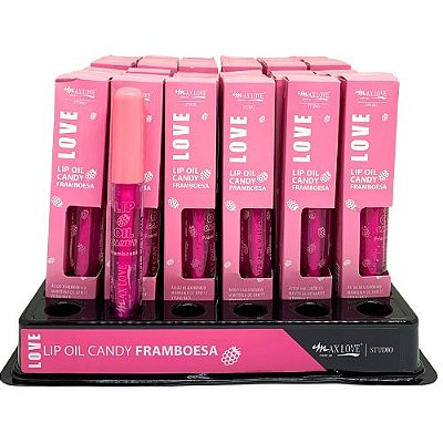 Lip Oil Candy Framboesa Cor 601 Max Love - Box c/ 36 unid