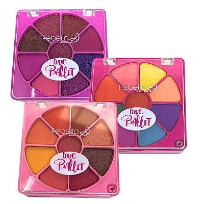 Paleta de Sombra Love Ballet Febella TKIT5102 - Kit c/ 03 unid