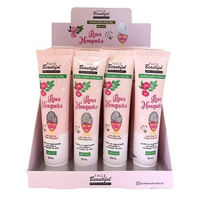 Máscara Facial Peel Off Rosa Mosqueta Face Beautiful FB278 - Box c/ 12 unid