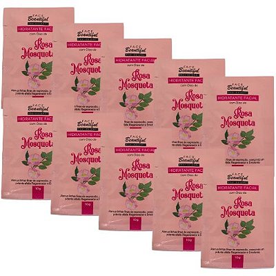 Hidratante Facial Rosa Mosqueta Face Beautiful FB193 - Kit c/ 10 unid