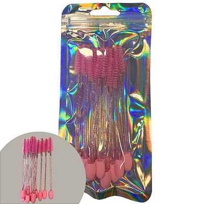 Escovinha para Cílios e Sobrancelhas + Pincel de Sombra Descartavel MM5631