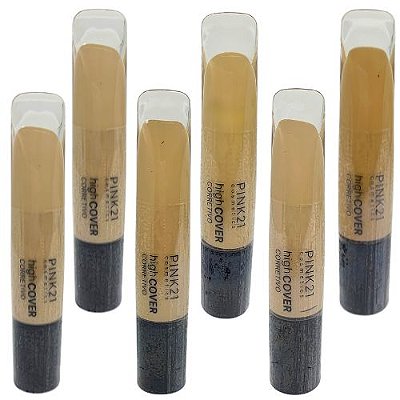 Corretivo Líquido High Cover  Pink 21 CS5046 - Kit c/ 06 unid