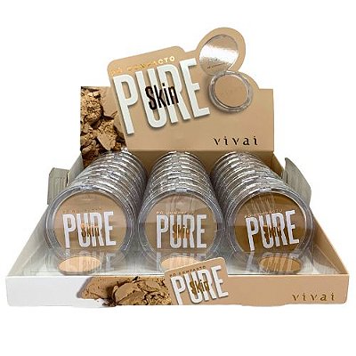Pó Compacto Pure Skin Vivai 1211.1.1 - Box c/ 24 unid