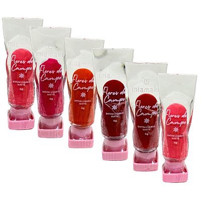 Batom Líquido Matte Flores do Campo Mia Make 499 - Kit c/ 06 unid