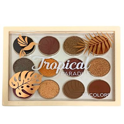 Paleta de Sombras 12 cores Tropical SP Colors SP347