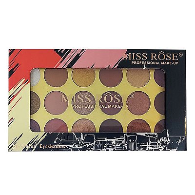 Paleta de Sombras 18 Cores Miss Rôse