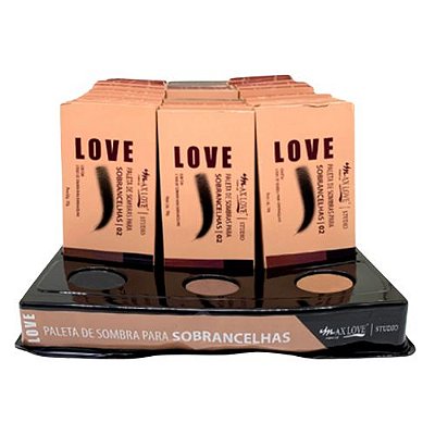 Paleta de Sombras para Sobrancelhas Cor 02 Max Love - Box c/ 36 unid