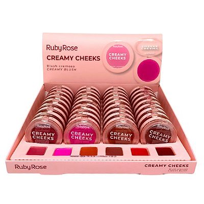 Blush Cremoso Creamy Cheeks Ruby Rose HB-M02 - Box c/ 36 unid
