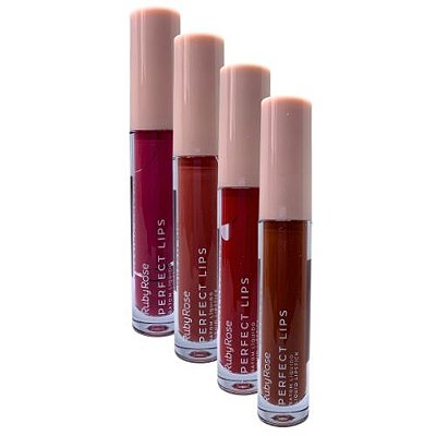 Batom Líquido Perfect Lips Ruby Rose HB-L6200 G2 - Kit c/ 04 unid