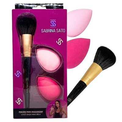 Kit Pincel de Maquiagem + Esponja Sabrina Sato SP106