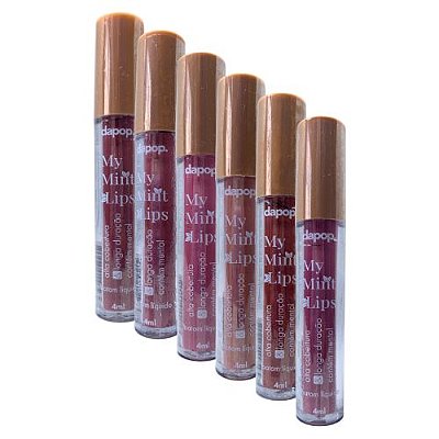 Batom Líquido My Mint Lips Dapop DP2251 - Kit c/ 06 unid