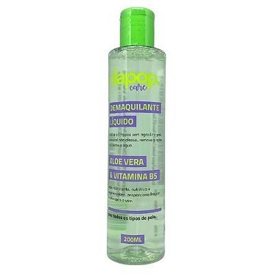 Demaquilante Líquido Aloe Vera & Vitamina B5 Dapop Care DP2335