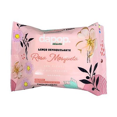 Lenço Demaquilante Rosa Mosqueta Dapop Skin Care DP2228