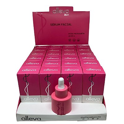 Sérum Facial Rosa Mosqueta 10 em 1 Alleva AL7001 - Box c/ 24 unid