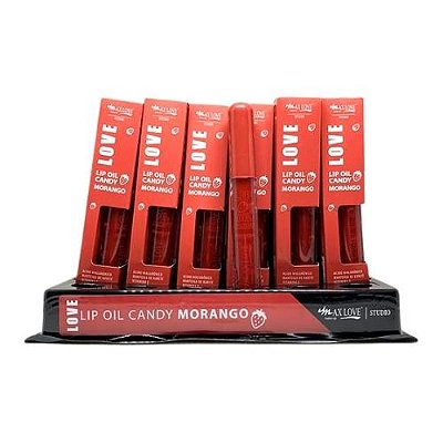 Lip Oil Candy Morango Cor 600 Max Love - Box c/ 36 unid