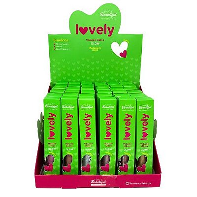 Lip Gloss Lovely Glow Face Beautiful FB427 - Box c/ 36 unid
