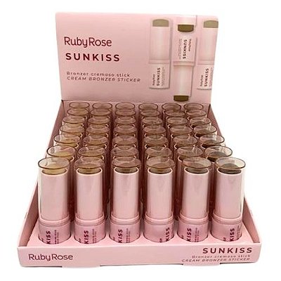 Contorno Bronzer Cremoso Stick Sunkiss Ruby Rose HB-M200 - Box c/ 36 unid