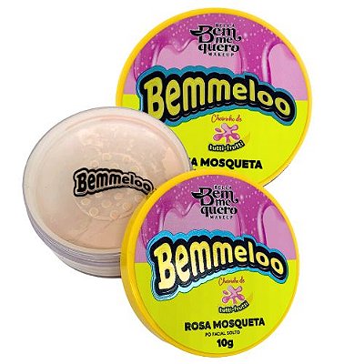 Pó Facial Solto Rosa Mosqueta Bemmeloo Cheirinho de Tutti-Frutti Bella Bem Me Quero