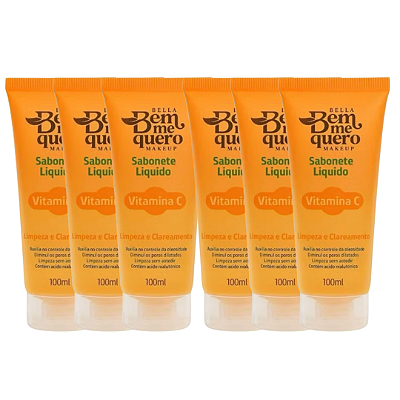 Sabonete Líquido Vitamina C Bella Bem Me Quero - Kit c/ 06 unid