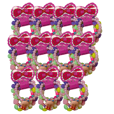Kit com 04 Pulseiras Infantil - Pcte c/ 12 unid