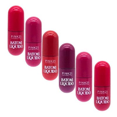 Batom Líquido Pink 21 CS4506 - Kit c/ 06 unid