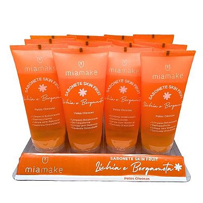 Sabonete Líquido Skin Fruit Lichia e Bergamota Mia Make 508 - Box c/ 12 unid