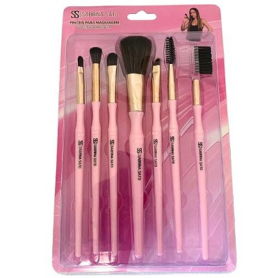 Kit com 07 Pincel de Maquiagem Sabrina Sato SP137
