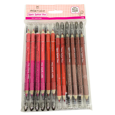 Lápis Labial Duo Hora do Chá Mia Make 432 - Pcte c/ 12 unid