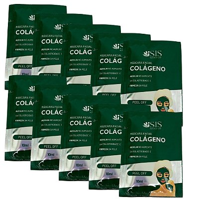 Máscara Peel Off Facial Colágeno Isis Make-Up IS1075 - Kit c/ 10 unid