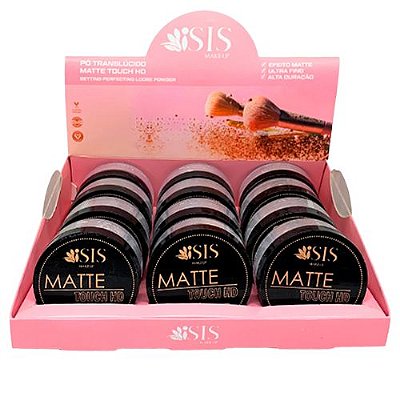 Pó Facial Translúcido Matte Touch HD Branco Isis Make-Up IS022 - Box c/ 12 unid
