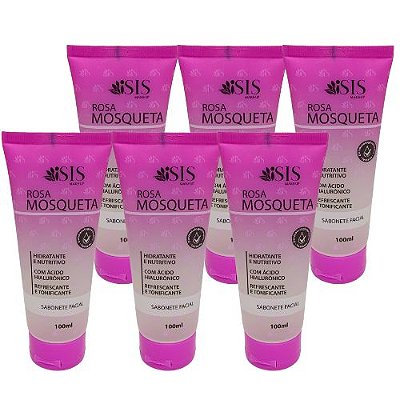 Sabonete Facial Rosa Mosqueta Isis Make-Up - Kit c/ 06 unid