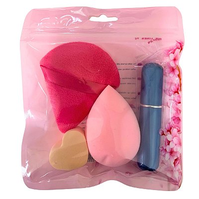 Kit Com 03 Esponjas + Porta Perfume JM202745