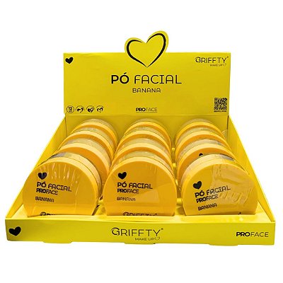 Pó Facial Banana PorFace Cor 03 Griffty Makeup GF-B3025 - Box c/ 12 unid