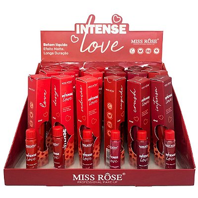 Batom Líquido Itense Love Miss Rôse MR048 - Box c/ 24 unid