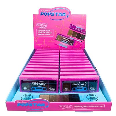 Sombra para Sobrancelhas Popstar Ruby Rose HB-E2510 - Box c/ 24 unid