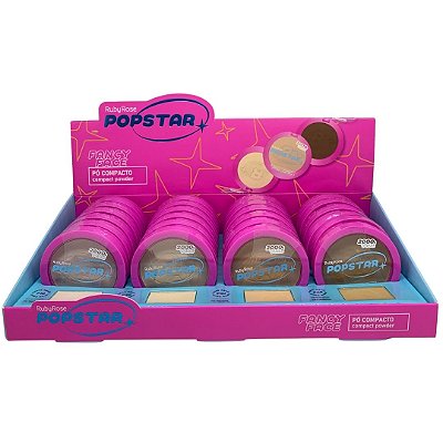 Pó Compacto Fancy Face G1 Popstar Ruby Rose HB-M406 - Box c/ 24 unid