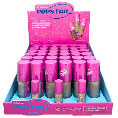 Corretivo Líquido Catwalk G1 Popstar Ruby Rose HB-M603 - Box c/ 36 unid