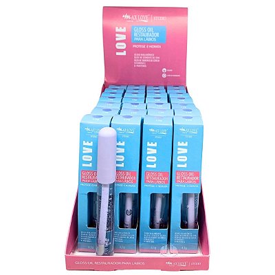 Gloss Oil Restaurador para Lábios Cor 170 Max Love - Box c/ 28 unid