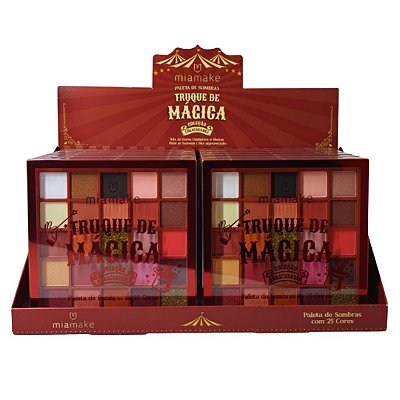 Paleta de Sombras Truque de Mágica 548 Mia Make - Box c/ 12 unid