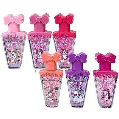 Lip Gloss Glitter Lacinho Yoyo Maquiamor YYC-0007 - Kit c/ 06 unid