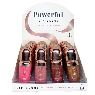 Lip Gloss Bloom de Volume e Shine Bello Charme - Box c/ 24 unid