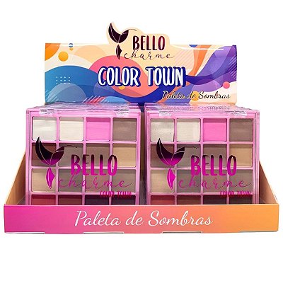 Paleta de Sombras Color Town Bello Charme - Box c/ 12 unid