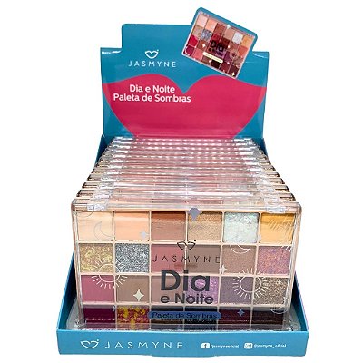 Paleta de Sombras Dia e Noite Jasmyne JS06123 - Box c/ 12 unid