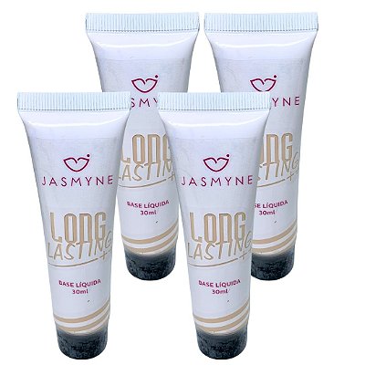 Base Líquida Long Lasting ++ Jasmyne JS08020-A - Kit c/ 04 unid