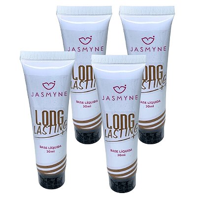 Base Líquida Long Lasting ++ Jasmyne JS08020-B - Kit c/ 04 unid