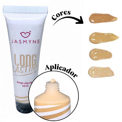 Base Líquida Long Lasting ++ Jasmyne JS08020-B - Kit c/ 04 unid