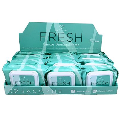 Lenço Demaquilante Fresh Jasmyne JS09006 - Box c/ 12 unid