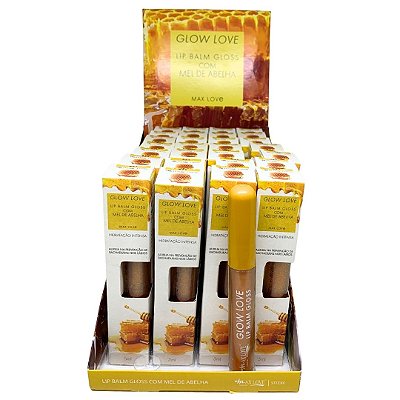 Lip Balm Gloss Mel de Abelha Glow Love Cor 421 Max Love - Box c/ 28 unid