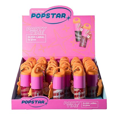 Gloss Labial Party Time Popstar G1 Ruby Rose HB-L6406 - Box c/ 36 unid